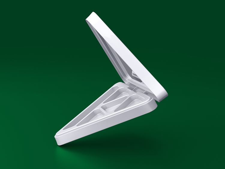 白色三角形空眼影盒包材加工注塑 白色三角形空眼影盒包材加工注塑